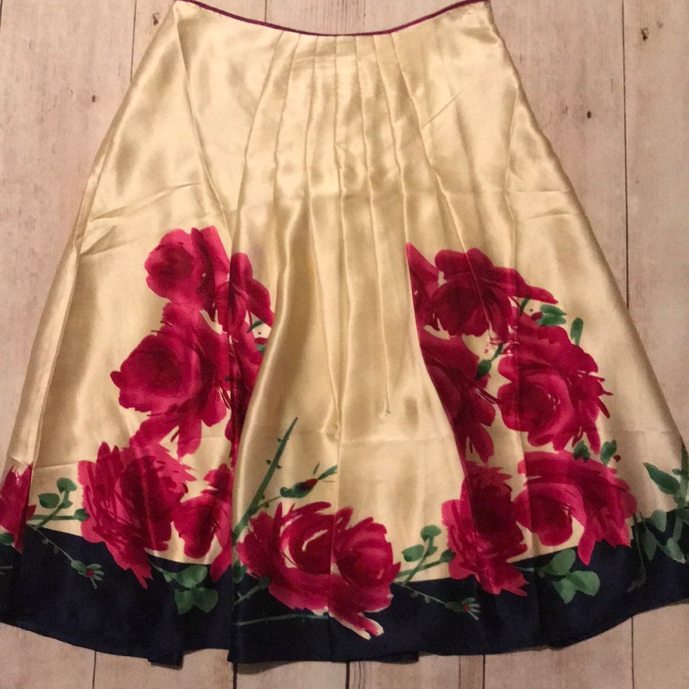 Anthropologie Silk Skirt Size 6